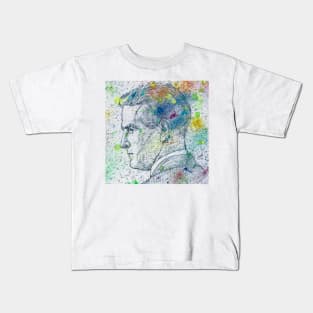 F. SCOTT FITZGERALD - watercolor portrait .2 Kids T-Shirt